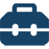 A blue suitcase is shown on the black background.